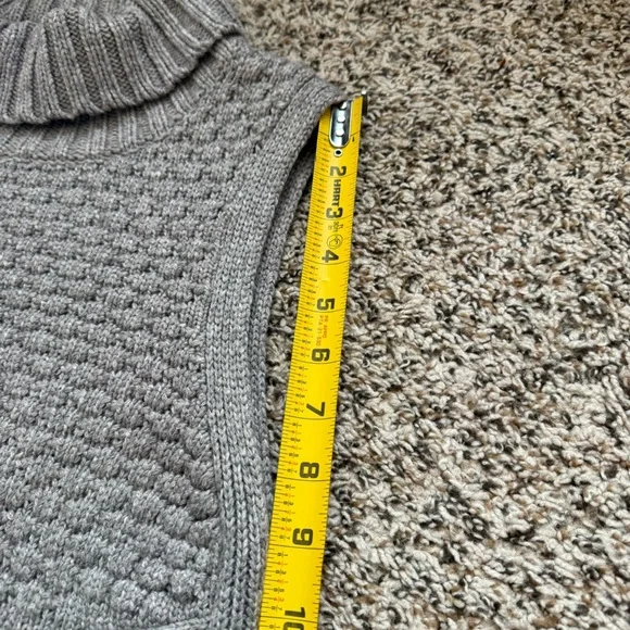Nomad by Morgan Carper Women’s Grey Knit Tassel Turtleneck Sleeveless Dress Med - Picture 9 of 14